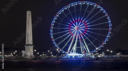 Time lapse de la grande roue du centre ville de Paris photo