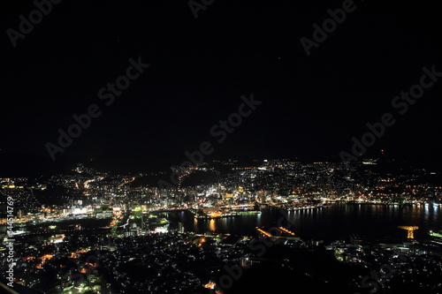 night view of Nagasaki, Japan from top of mount Inasa © ziggy