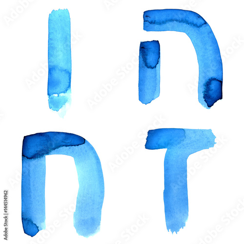 Letters of hebrew alphabet