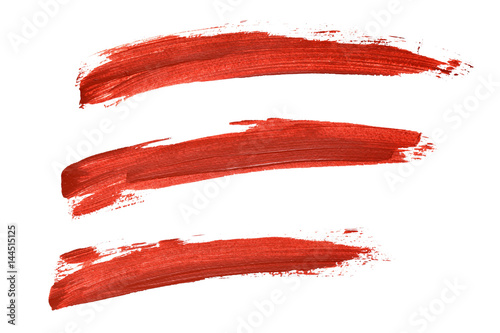 Set of red paint lines