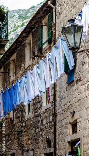 Hanging Clothes arranged by color