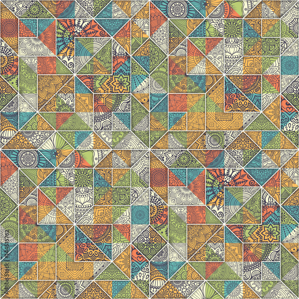 Ethnic floral seamless pattern Ethnic floral seamless pattern