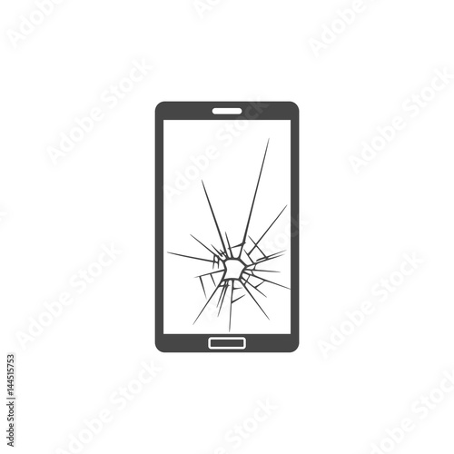 Vector broken Smart phone - Illustration