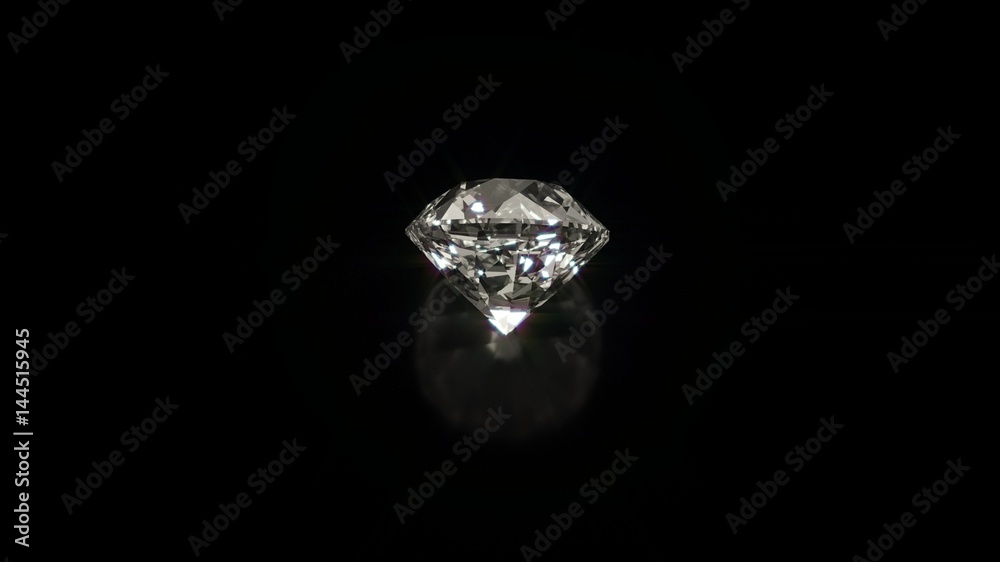 Shiny big diamonds on dark reflective background. Shiny big diamonds on dark reflective background.