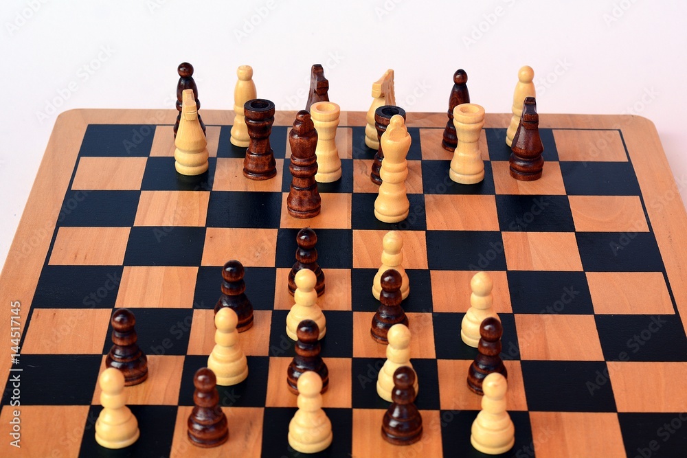 Chess - peasants are struggling against the upper layer Chess - peasants are struggling against the upper layer