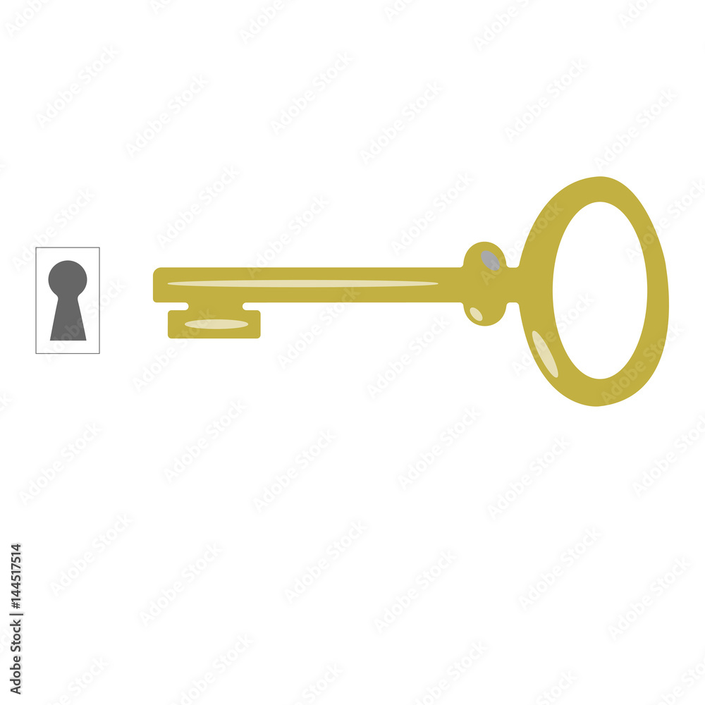 Key and keyhole Key and keyhole