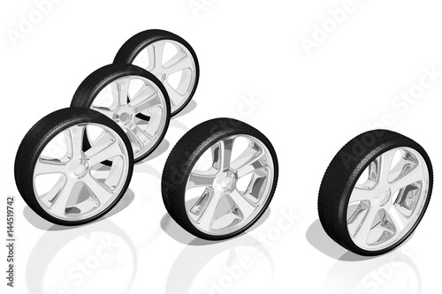 3D wheels, tires