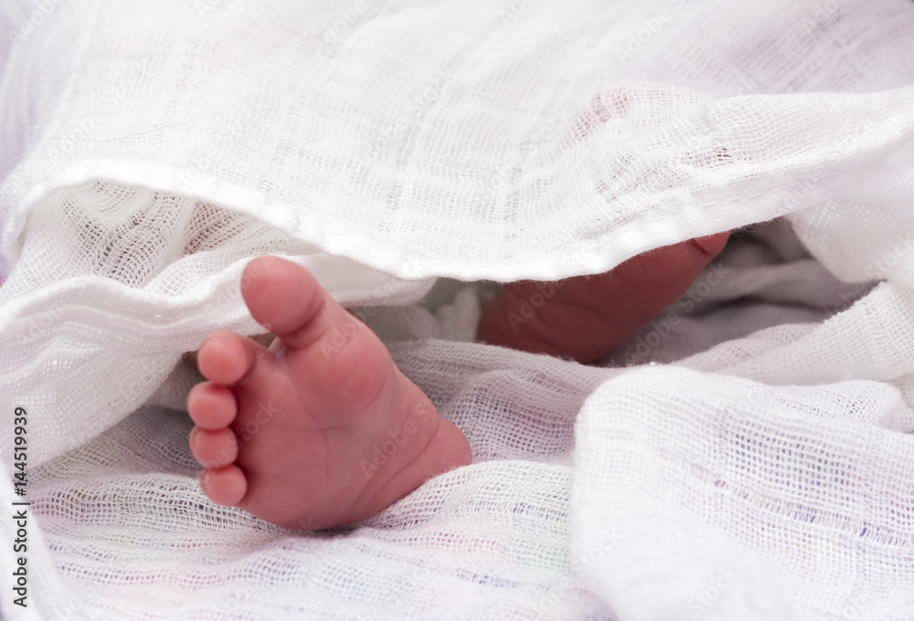 A close up shot of tiny baby feet. A concept of people and next generation. A close up shot of tiny baby feet. A concept of people and next generation.