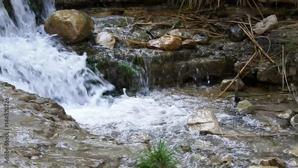 Waterfall ein gedi near the dead sea Waterfall ein gedi near the dead sea