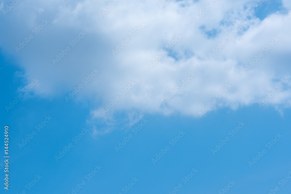 clear blue sky with cloud 