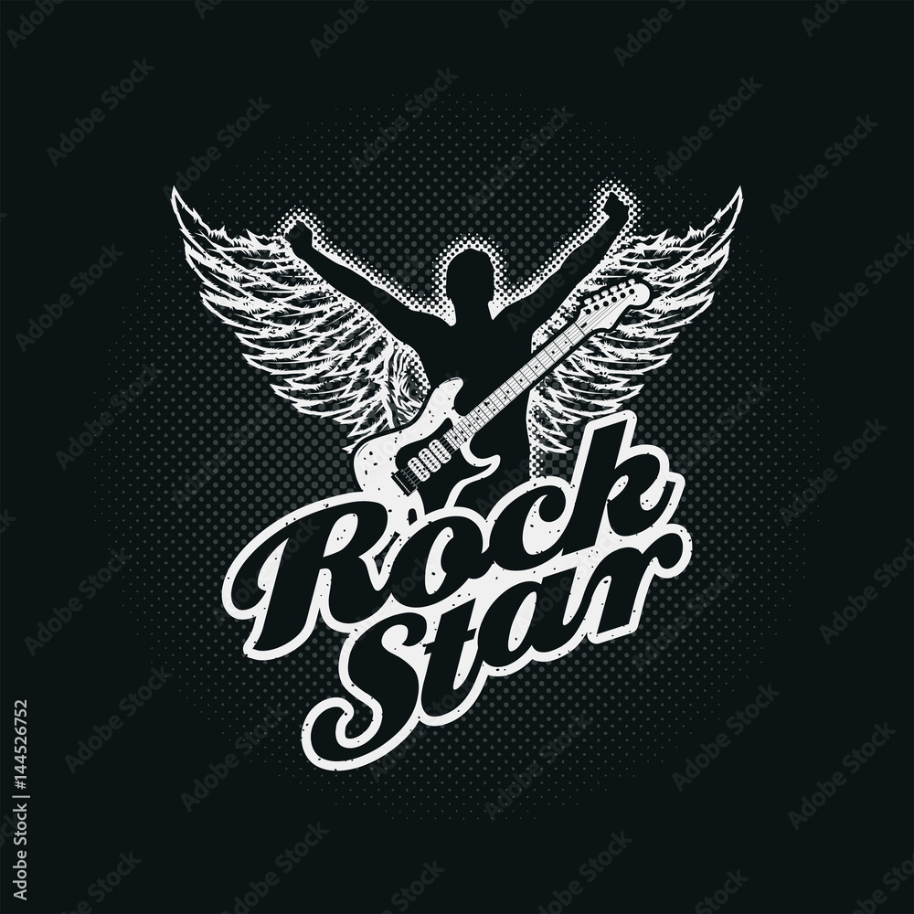 Fototapeta premium Rock Star typographic design