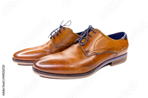 Pair of elegant men's leather shoes