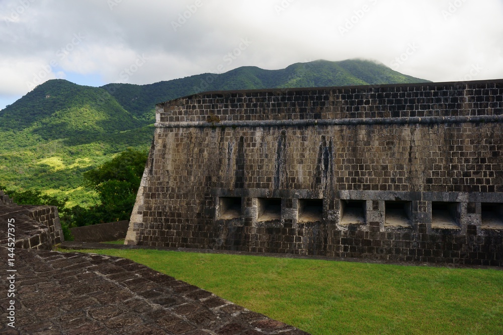 Brimstone Hill Fortress wall detail, St. Kitts and Nevis