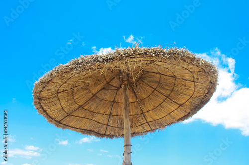 beach straw umbrella