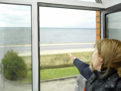Woman Near Open Window © vectorass
