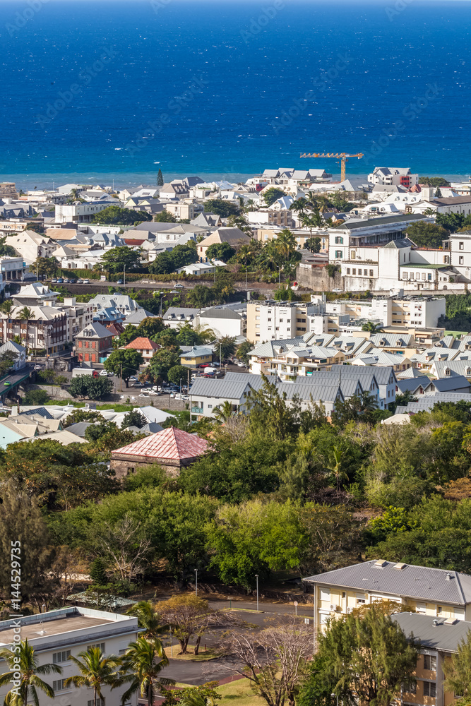 Naklejka premium ville de Saint-Denis, Réunion 