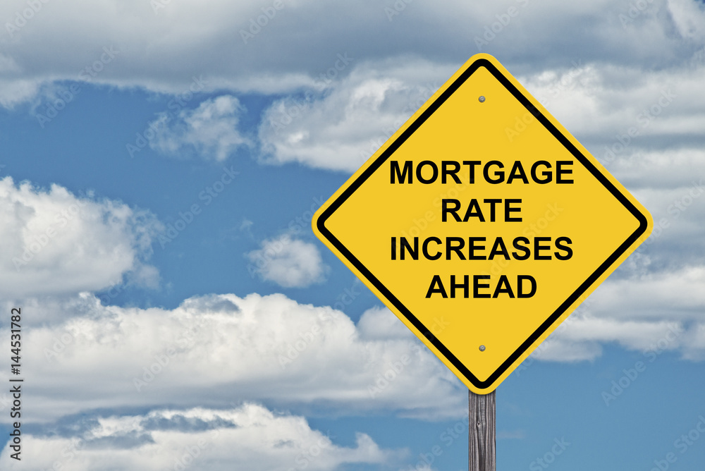 Caution Sky Background - Mortgage Rate Increases Ahead