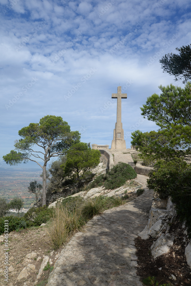 Kreuz auf dem Santuari de Sant Salvador, Mallorca