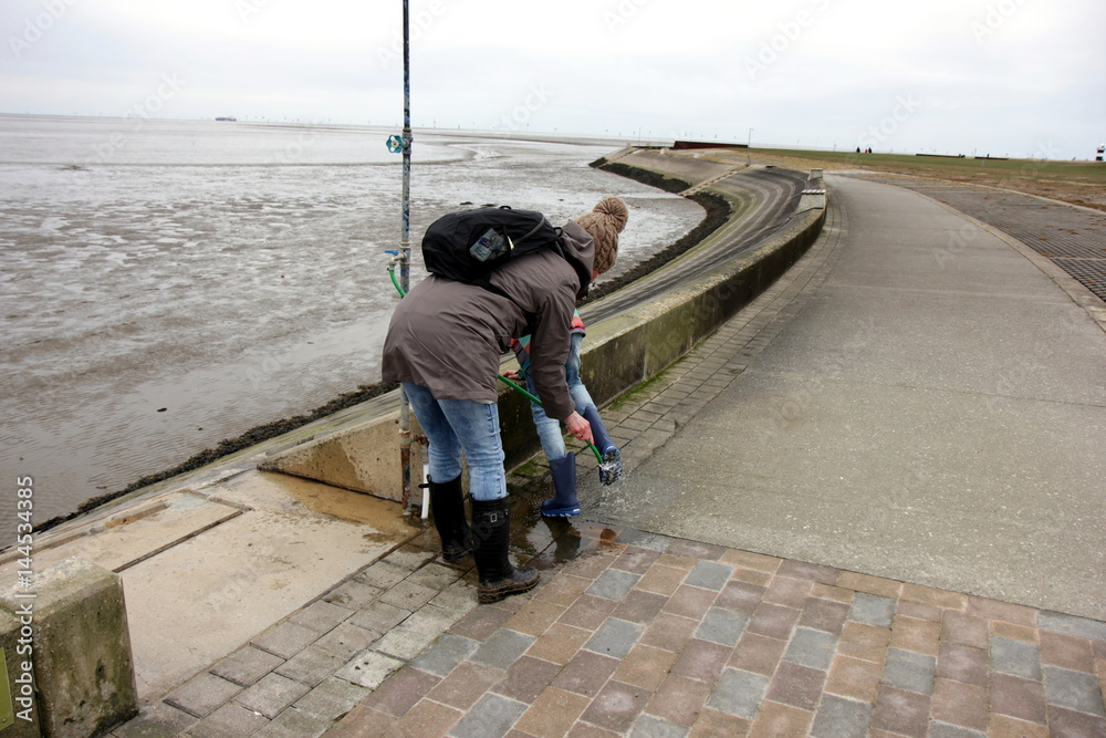 Obraz premium Wattspaziergänger