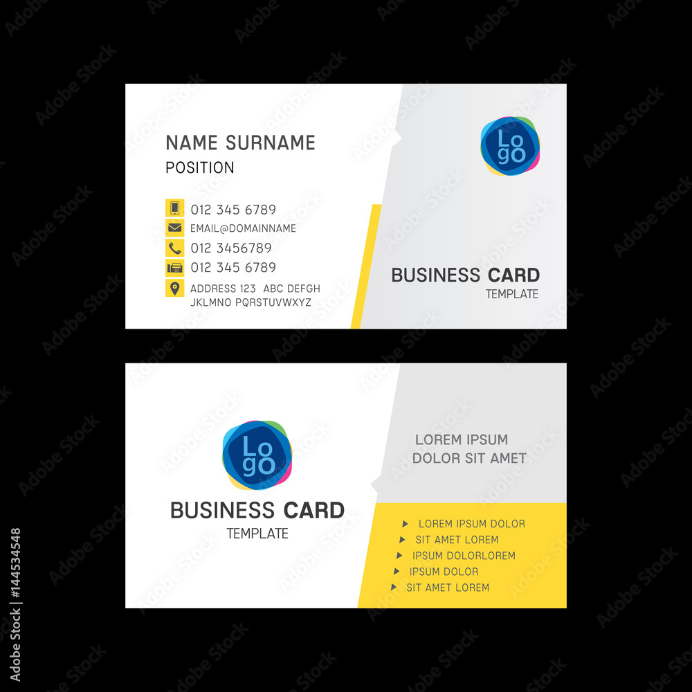 Fototapeta premium Business card template design.