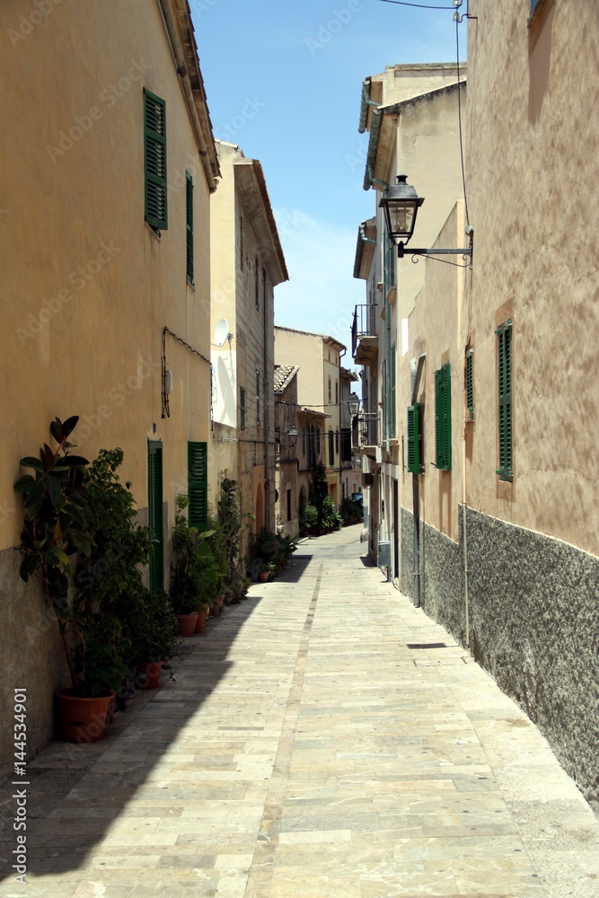 Beatiful Alley in old Towns of Spain - Majorca  