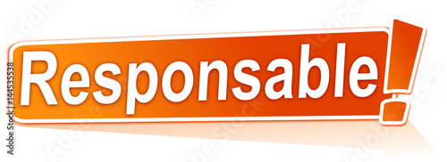 responsable sur étiquette orange