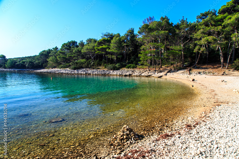 sunny day in a bay in Croatia