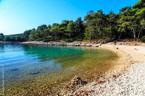 sunny day in a bay in Croatia