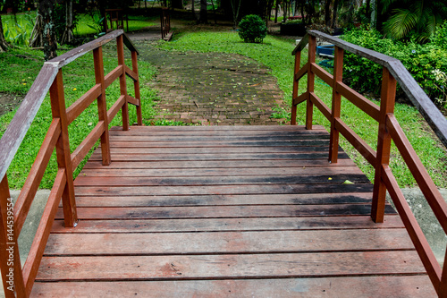 Small bridge in garden