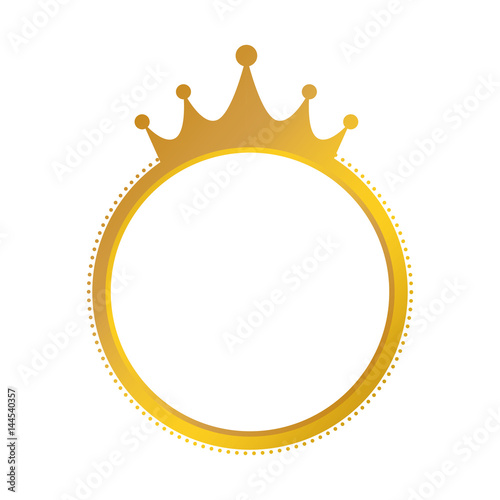 Crown decorative emblem icon vector illustration graphic design