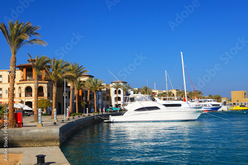 Port Ghalib, a beautiful port, marina and tourist town near Marsa Alam, Egypt. photo