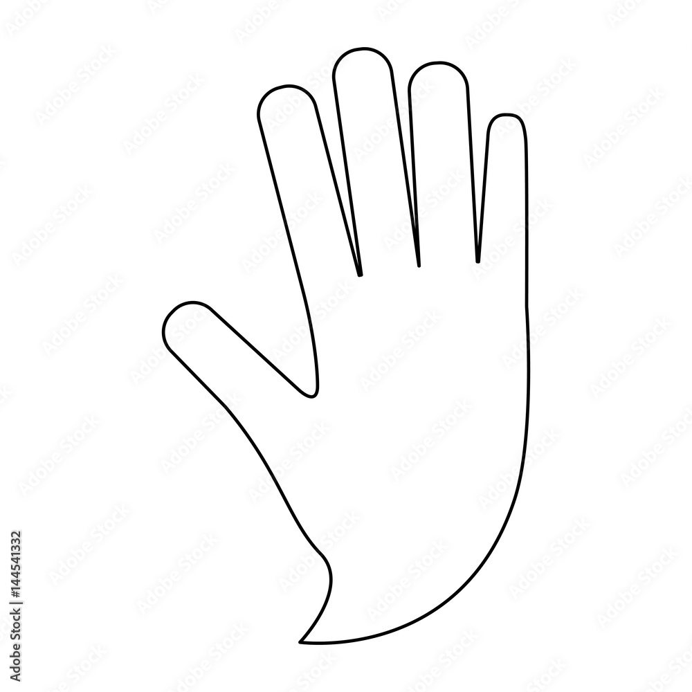 Obraz premium Human hand symbol icon vector illustration graphic design