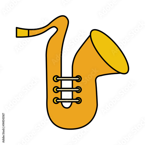 saxophone musical isntrument icon vector illustration design photo