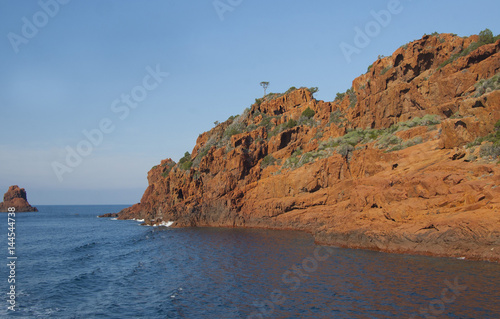 The cliffs on the island Corsica France