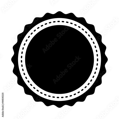 circle seal stamp lace vector illustration design
