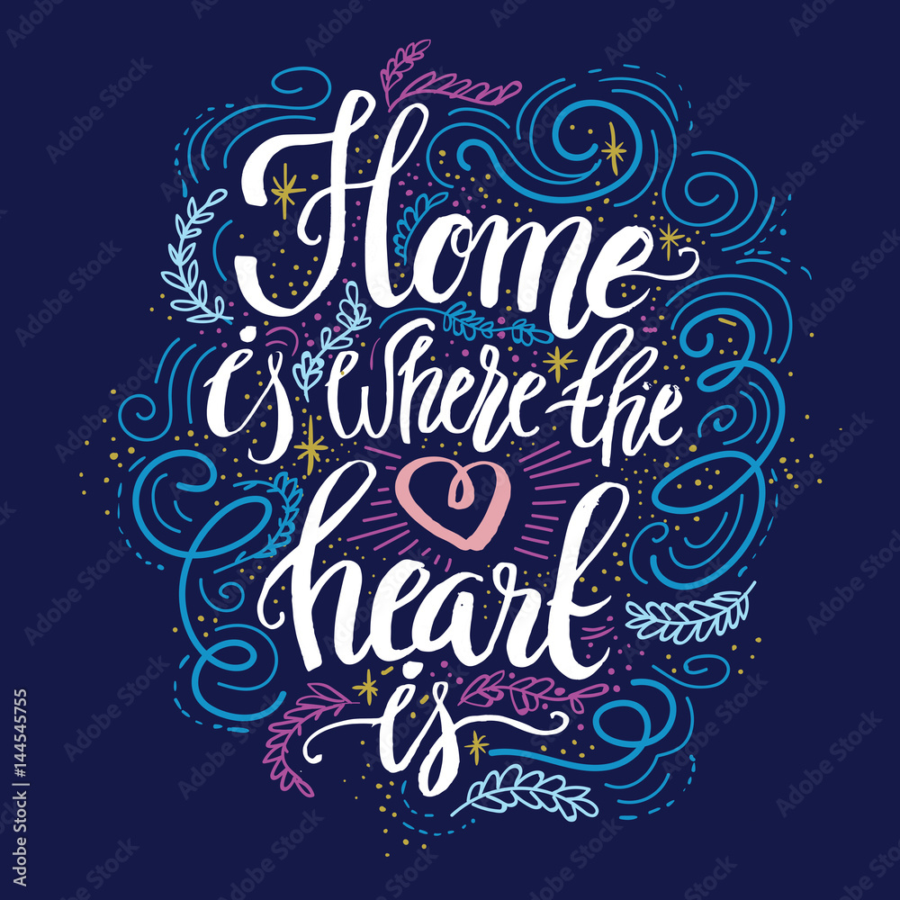 Hand lettering typography poster.