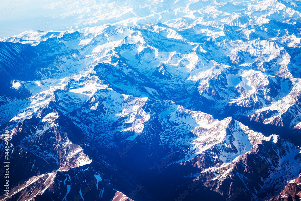 Aerial view of the mountains