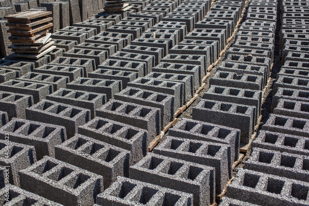 New concrete blocks in the open air New concrete blocks in the open air