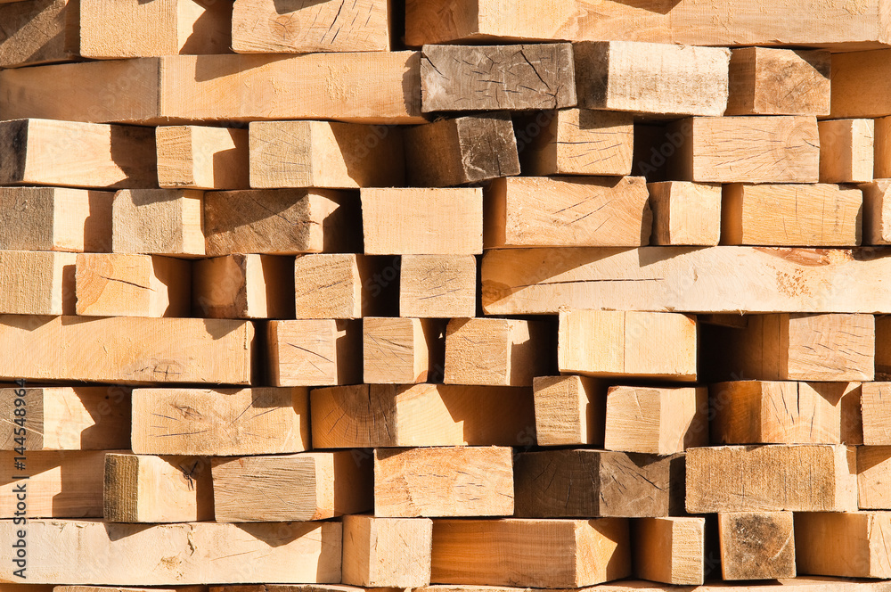 Wooden rectangular blocks folded stack Wooden rectangular blocks folded stack