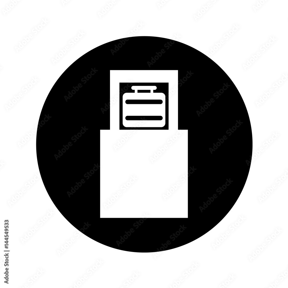 Suitcase in airport scanner vector illustration design Suitcase in airport scanner vector illustration design