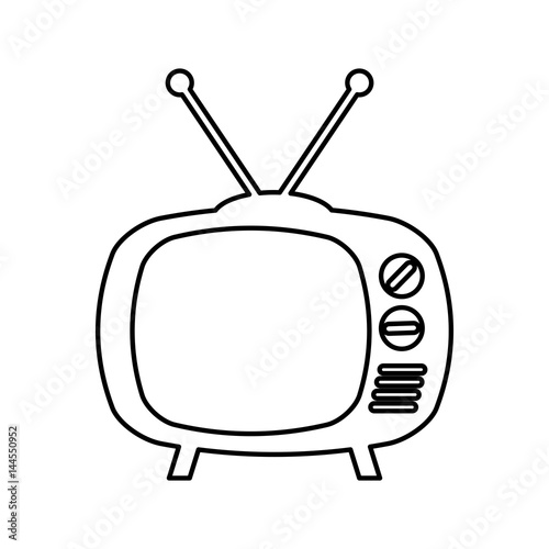 retro tv isolated icon vector illustration design