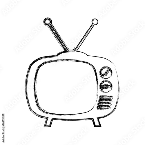 retro tv isolated icon vector illustration design