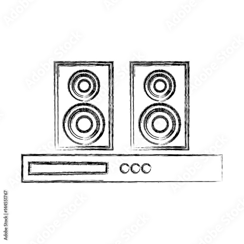 home theater speaker icon vector illustration design