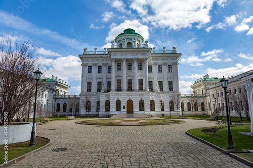 MOSCOW, RUSSIA - APRIL 15, 2017: Pashkov House built in the 18th century. The building belongs to the Russian State Library. Located on Vozdvizhenka Street. Exterior
