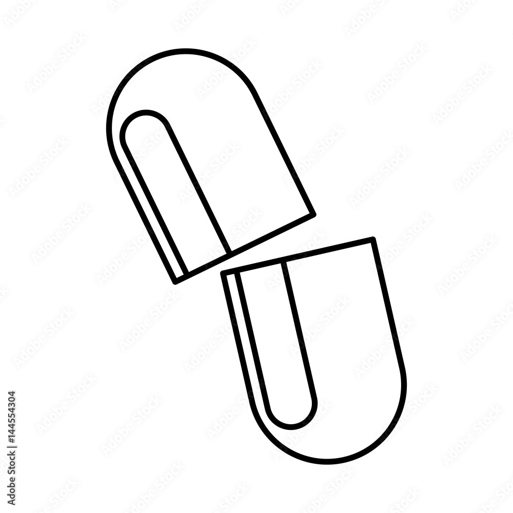 capsule medicine isolated icon vector illustration design