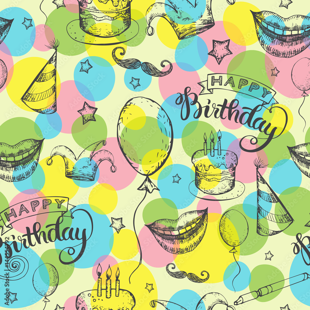 Seamless Happy Birthday background Seamless Happy Birthday background