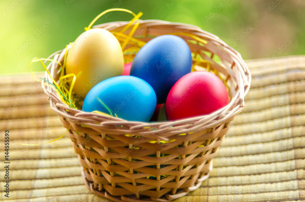 Easter Eggs in Wooden basket - Orthodox Fiesta