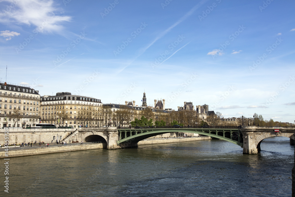 Paris, Seine and Louvre