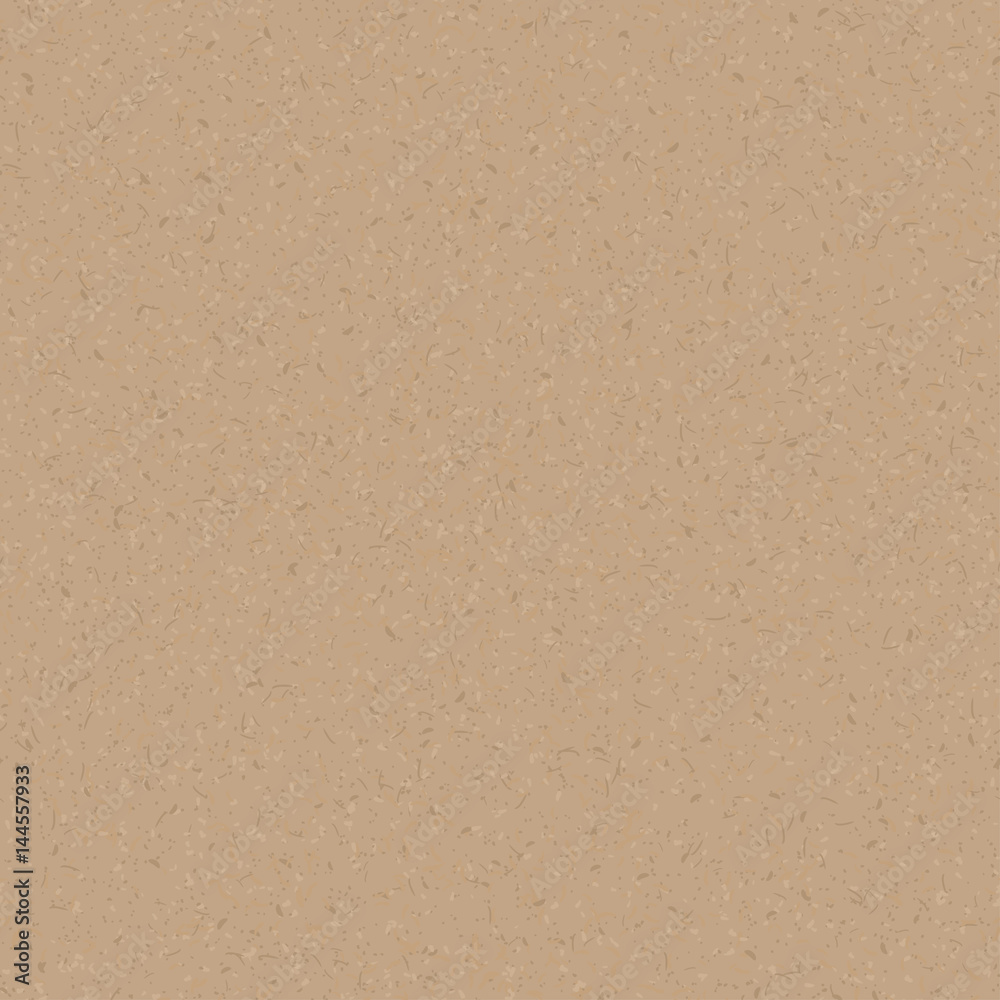 Paper cardboard texture. Vector seamless pattern. Grunge effect. Retro wrapping paperboard. Light brown, beige carton. Simple template for cards, banners, recycle posters design.