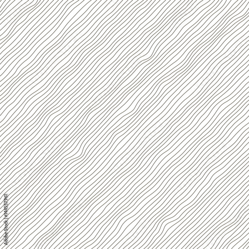 Vector monochrome seamless pattern. Abstract background. Irregular diagonal texture. Simple design. Textured slanting lines ornament. 